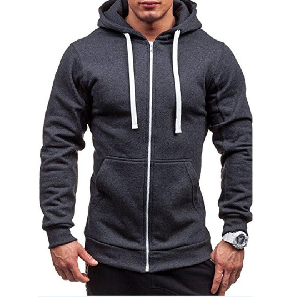 Custom Hoodie with Zipper Winter Fleece Polyester/Cotton Solid Pattern Polyester/Cotton Material