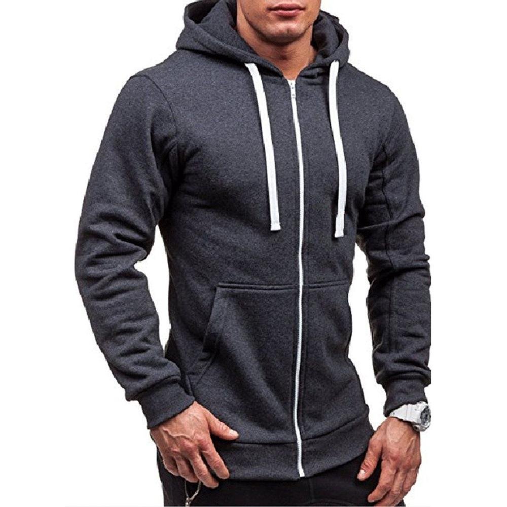 Custom Hoodie with Zipper Winter Fleece Polyester/Cotton Solid Pattern Polyester/Cotton Material