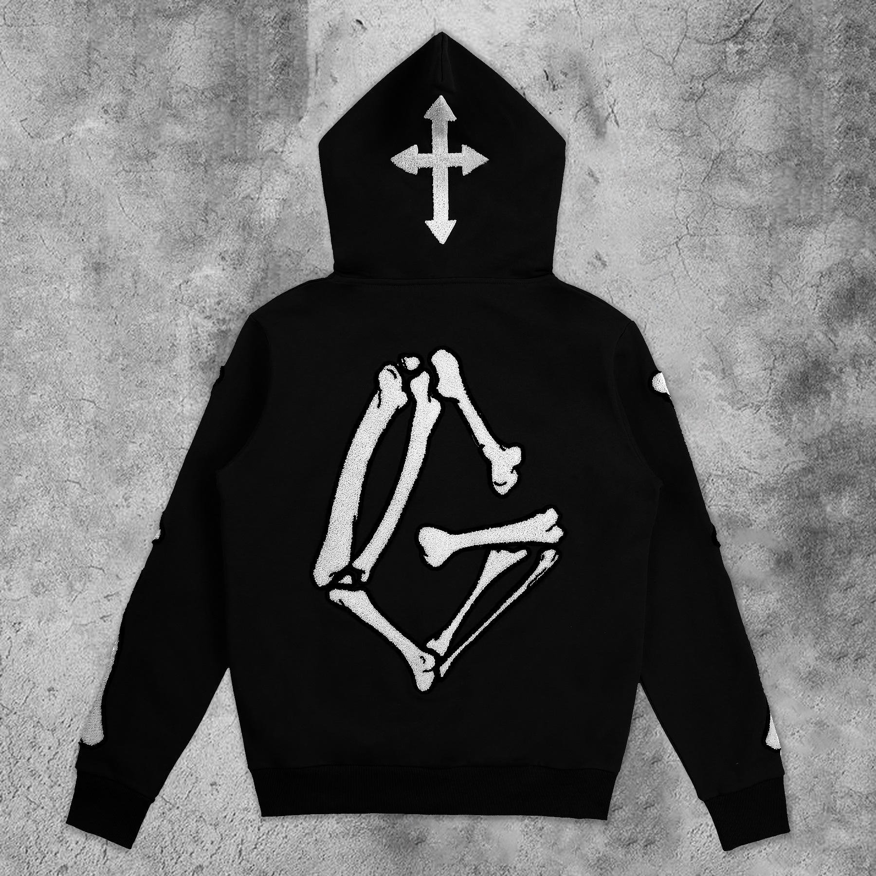 Custom Casual Streetwear Men's Hoodie High Quality Oversized 100% Cotton French Terry Full Zip Up Hoodies