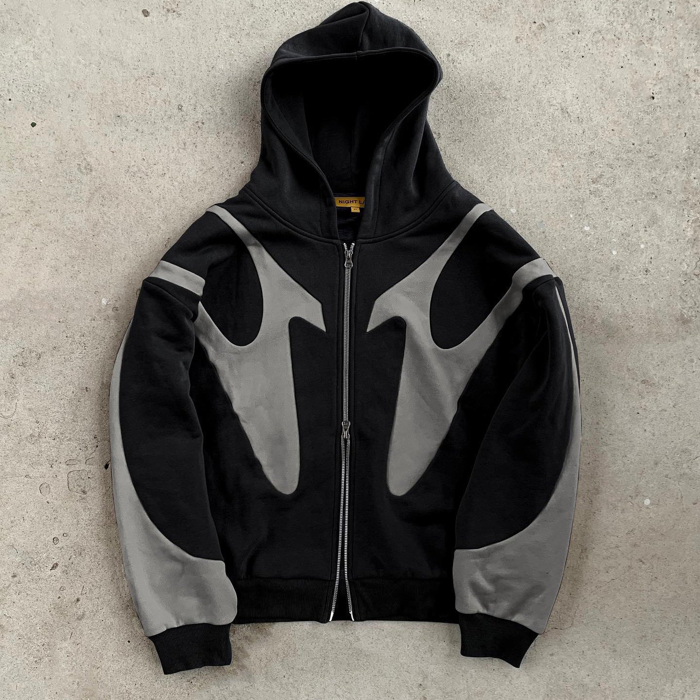 OEM Custom Men's Hoodie Set Skeleton Cotton Print Jogging Suit with Hooded Zipper Collar for Autumn Sportswear