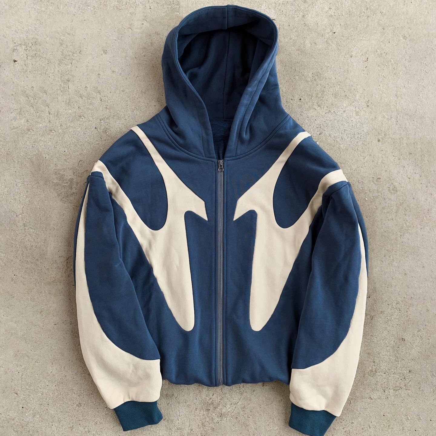 OEM Custom Men's Hoodie Set Skeleton Cotton Print Jogging Suit with Hooded Zipper Collar for Autumn Sportswear