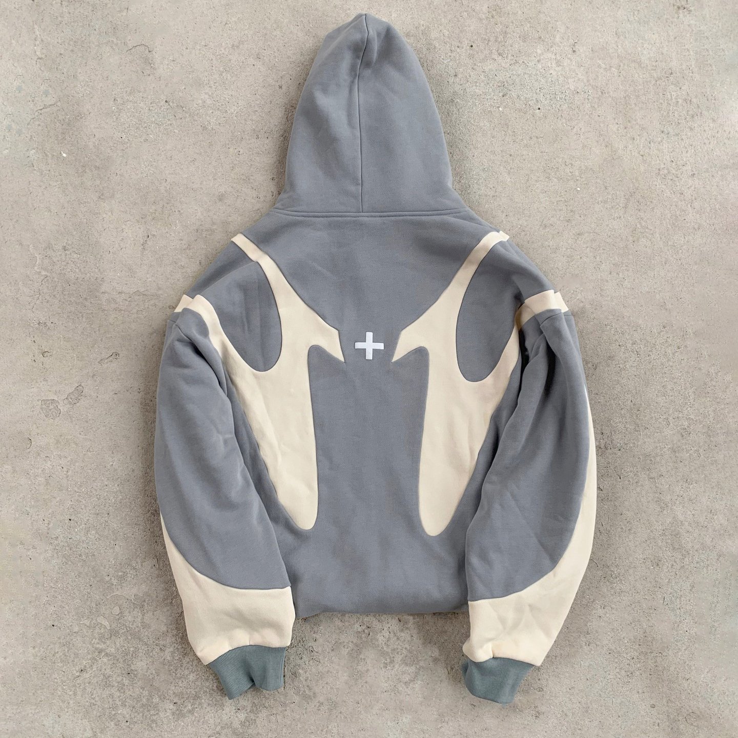OEM Custom Men's Hoodie Set Skeleton Cotton Print Jogging Suit with Hooded Zipper Collar for Autumn Sportswear