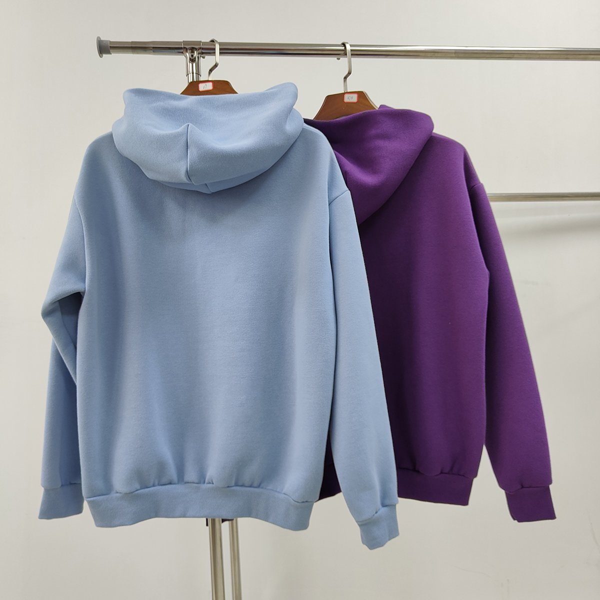 Heavyweight Cotton Drop-shoulder Double-cap Terry Sweater Spring And Autumn Men's And Women's New Solid Hooded Sweater