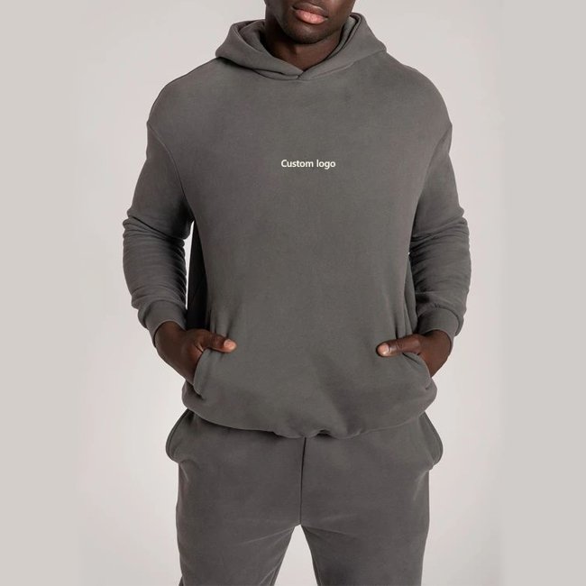 Men Clothes Factory Popular Hoodie Custom Black Blank Fleece Pullover Hoodies Oversized Men's Sweatshirt