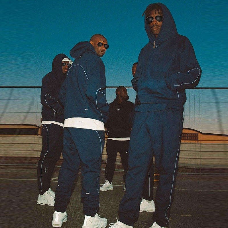 Custom Sweatpants And Hoodie Set Reflective Night Running Sports Large Men's Jogging Pants Men's Two-Piece Set
