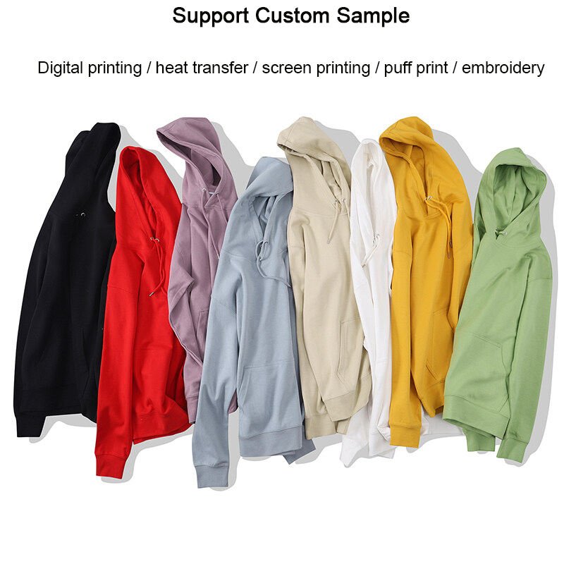 custom logo high quality cotton blank hoodie wool puls size men's hoodie full zip custom print logo men's hoodie