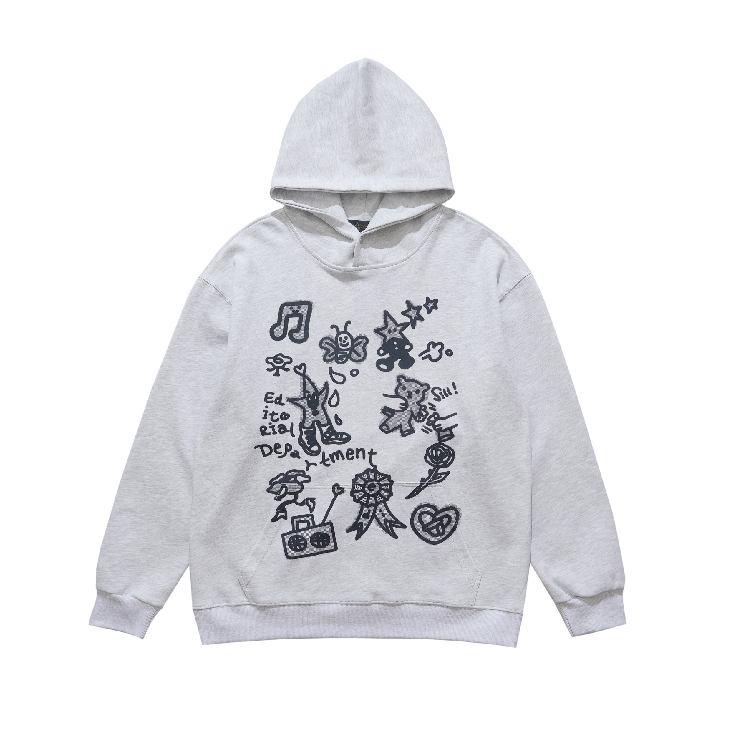 Wholesale Custom Graffiti Streetwear Hoodies Character Print Loose Casual Sports Hoodies for Men and Women