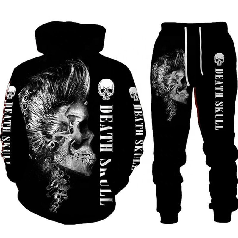 Wholesale New Arrivals sweatsuits Two Pieces Set Jogging Sets Men's Hoodie Pants Sets Gym Men's 3D Print Tracksuit
