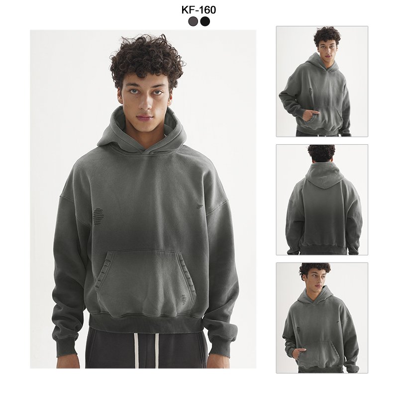 Wholesale Quality Puff Printing Heavyweight Cotton Men's Hoody Oversized Custom Print Luxury Pullover Cotton Custom Hoodies