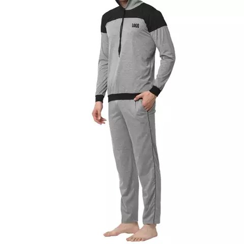 OEM Custom Logo Fitness Sports Suits Sets Hoodies and Joggers Sweat Suit Zipped Sportswear Men Slim Fit Tracksuit