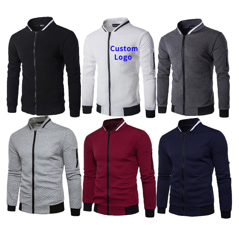 custom high quality Polyester zipper sport relaxation coat wholesale plus size men's jackets winter jacket for men