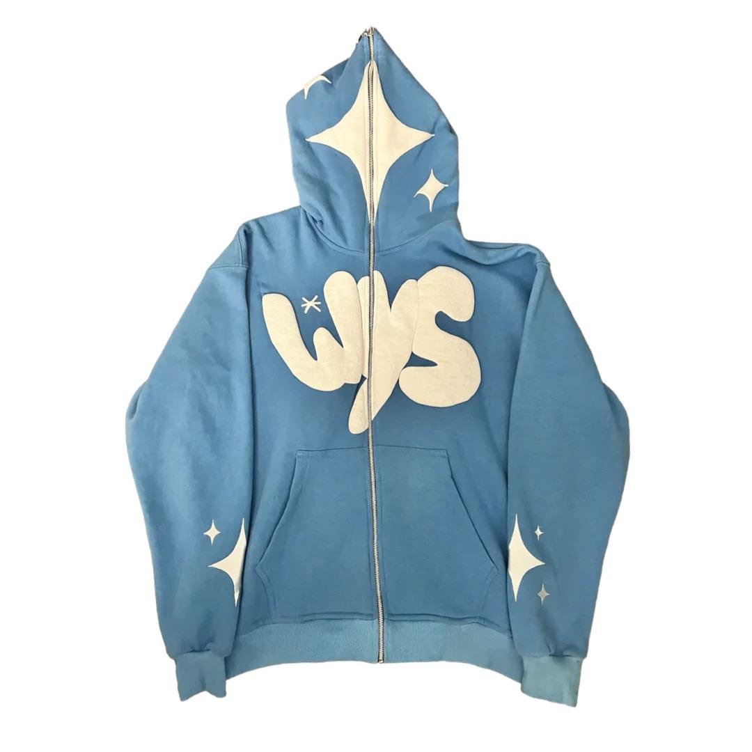 New Design fullzip hoodie custom Over Face Men's Hoodies Custom Logo Hip Hop Men Zipper Hoody Sweatshirt