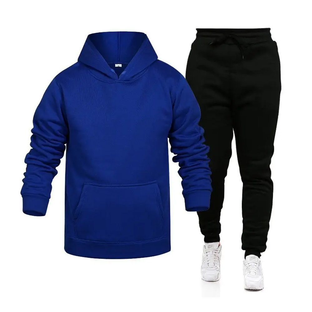 100% Cotton Men Tracksuit Custom Jogger Set Private Label Blank Jogging Sweat Suit Men's Hoodies & Sweatshirts High Quality