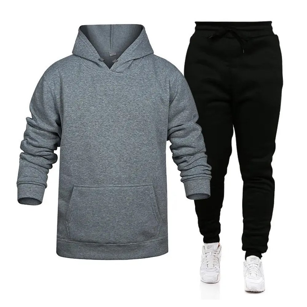 100% Cotton Men Tracksuit Custom Jogger Set Private Label Blank Jogging Sweat Suit Men's Hoodies & Sweatshirts High Quality