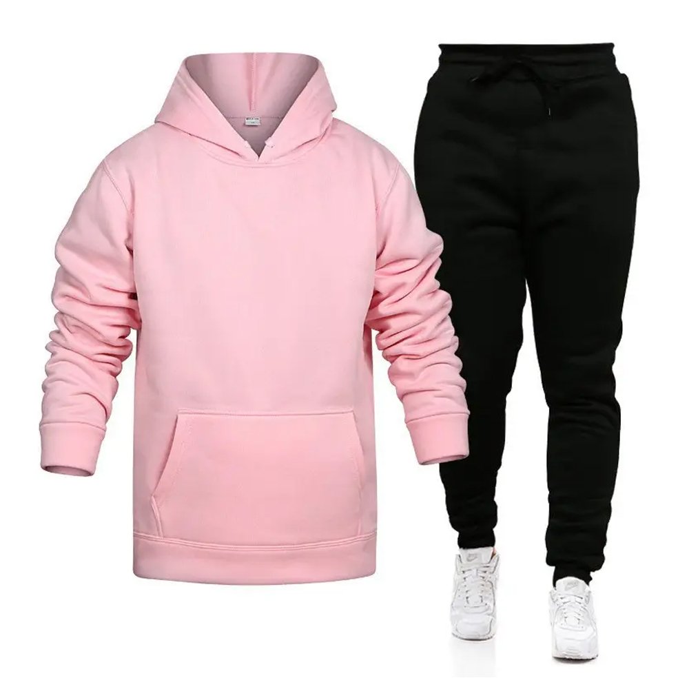 100% Cotton Men Tracksuit Custom Jogger Set Private Label Blank Jogging Sweat Suit Men's Hoodies & Sweatshirts High Quality