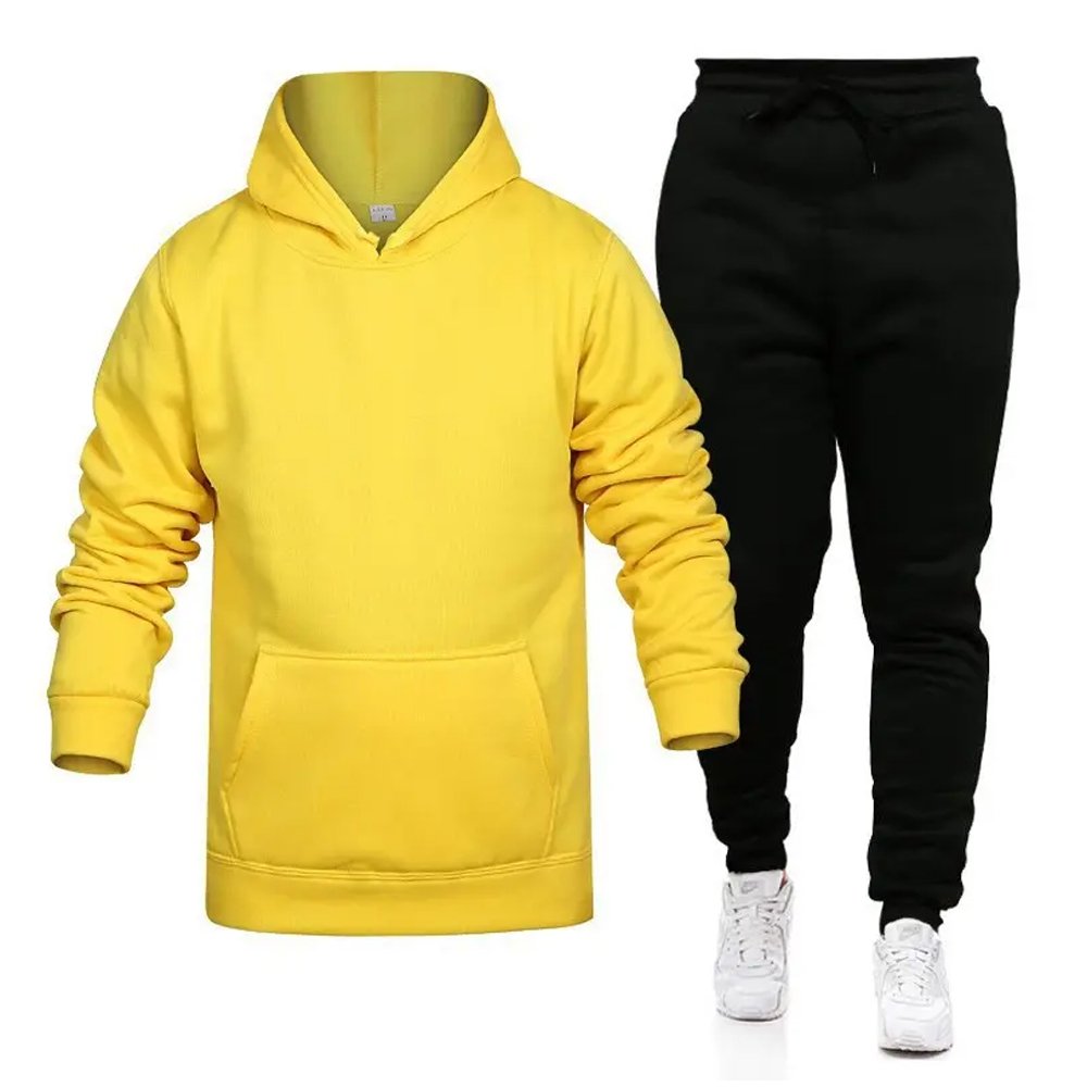 100% Cotton Men Tracksuit Custom Jogger Set Private Label Blank Jogging Sweat Suit Men's Hoodies & Sweatshirts High Quality