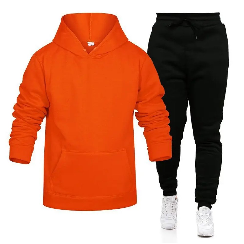 100% Cotton Men Tracksuit Custom Jogger Set Private Label Blank Jogging Sweat Suit Men's Hoodies & Sweatshirts High Quality