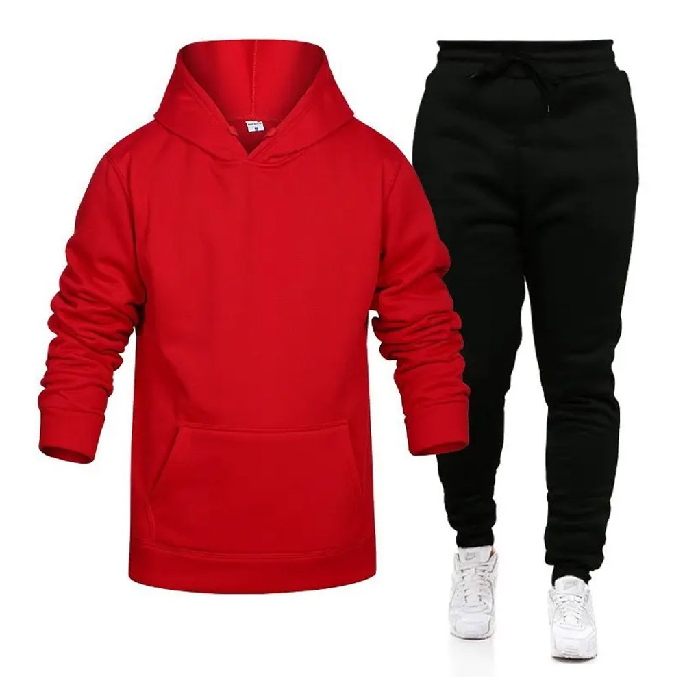 100% Cotton Men Tracksuit Custom Jogger Set Private Label Blank Jogging Sweat Suit Men's Hoodies & Sweatshirts High Quality