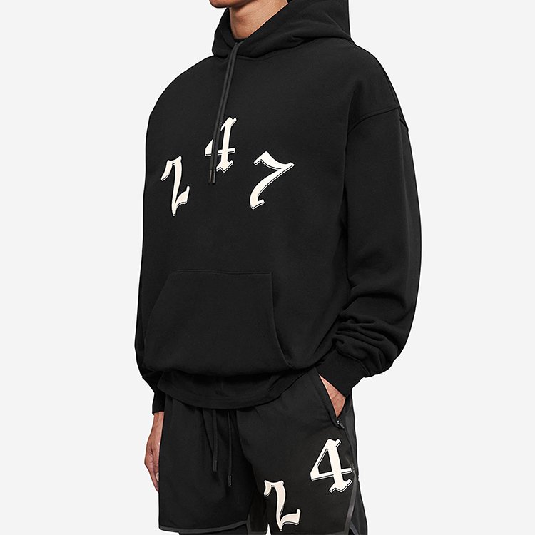 Factory Price Black Vintage French Terry Hoodie 460 Gsm Cotton Heavyweight Oversized Hoodies Unisex High Quality Anti-Shrink