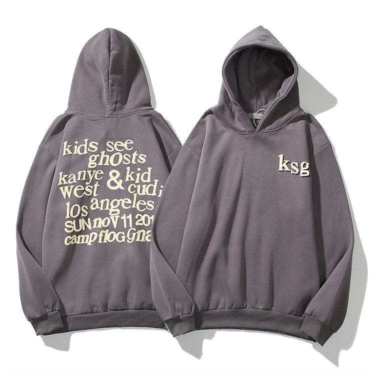 High Quality 3d Poam Printing Heavy Weight Custom Men's Hoodies Stringless Oversized Puff Print Hoodie