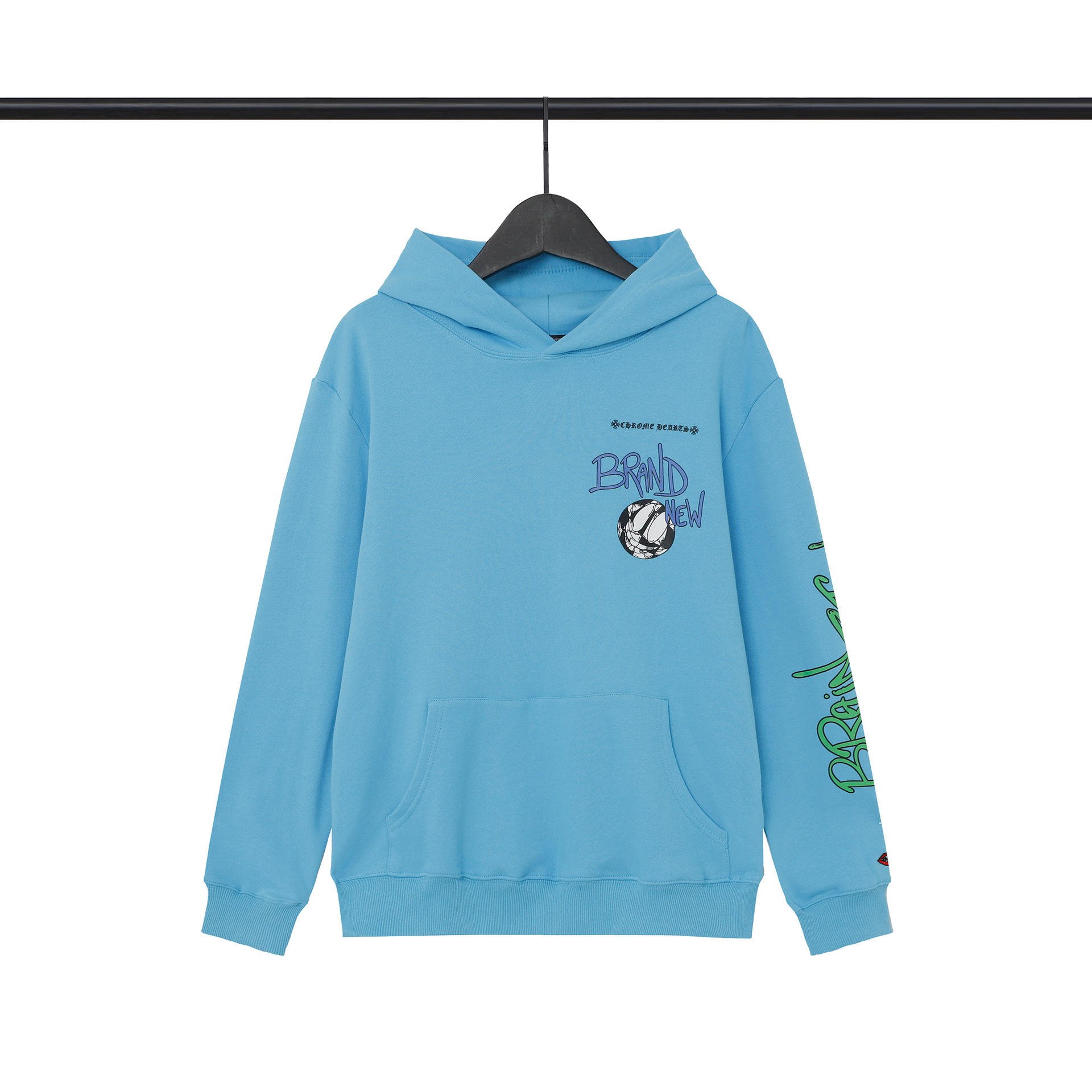 2024 trendy brand chrome heart croweCross new high-street Japanese ti de autumn and winter sweater 100% Cotton Men's hoodie