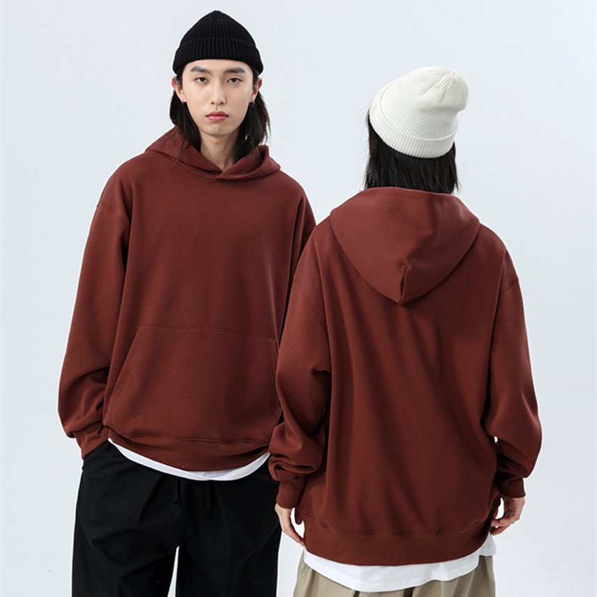 High quality Puff Printing Hoodie custom logo 500G 100% cotton heavyweight Fleece Blank Oversized Plus Size Men'S Hoodies
