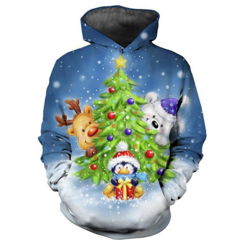 3D printed Christmas Men's Hoodie Sweatshirt Streetwear Y2k Hip Hop Clothing Custom Hoodie