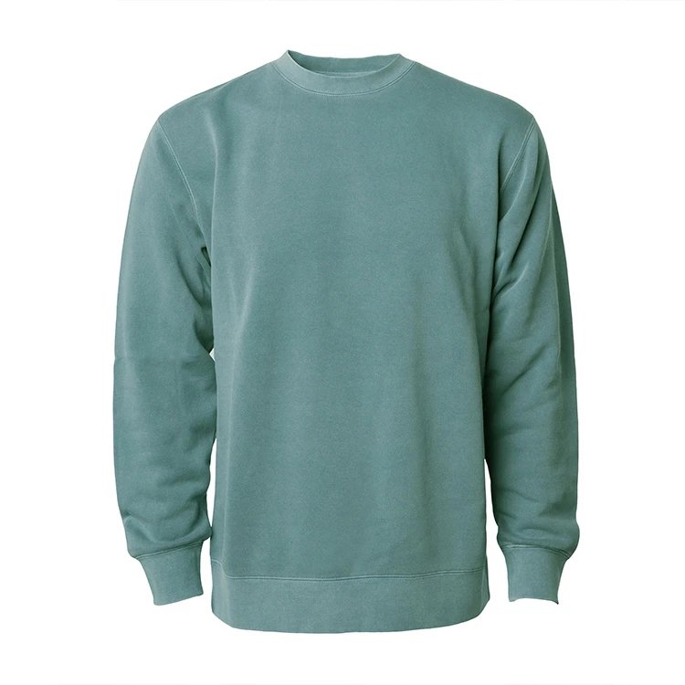 Wholesale custom unisex crew neck new men fashion sweat shirts plain dyed sweatshirt with all required customization and colors