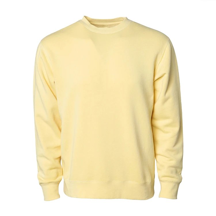 Wholesale custom unisex crew neck new men fashion sweat shirts plain dyed sweatshirt with all required customization and colors