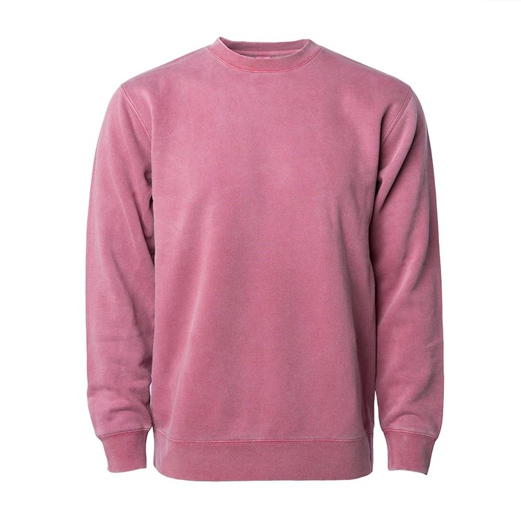 Wholesale custom unisex crew neck new men fashion sweat shirts plain dyed sweatshirt with all required customization and colors