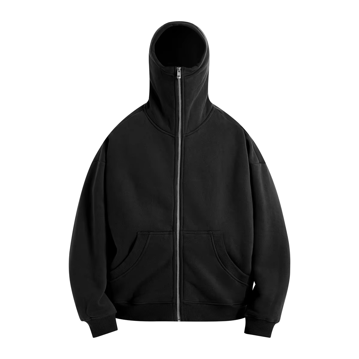 Men's Oversized 360g Plus Fleece Hoodie Fall/Winter 2024 New Dark Masked Suit with High Quality Heavy Puff Technics Terry Fabric