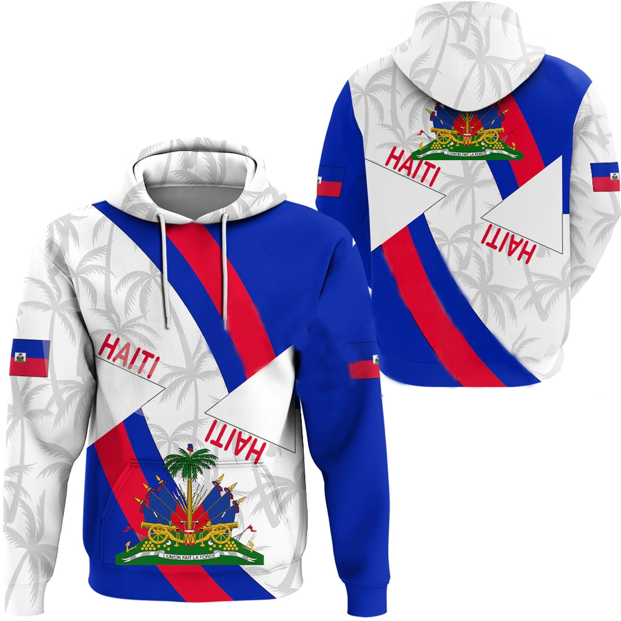 Haiti Caribbean Sea Men Fashion Hoodies Sweatshirt National Country Flag Mans Sweatshirt Hoody Long Sleeve Unisex Pullover