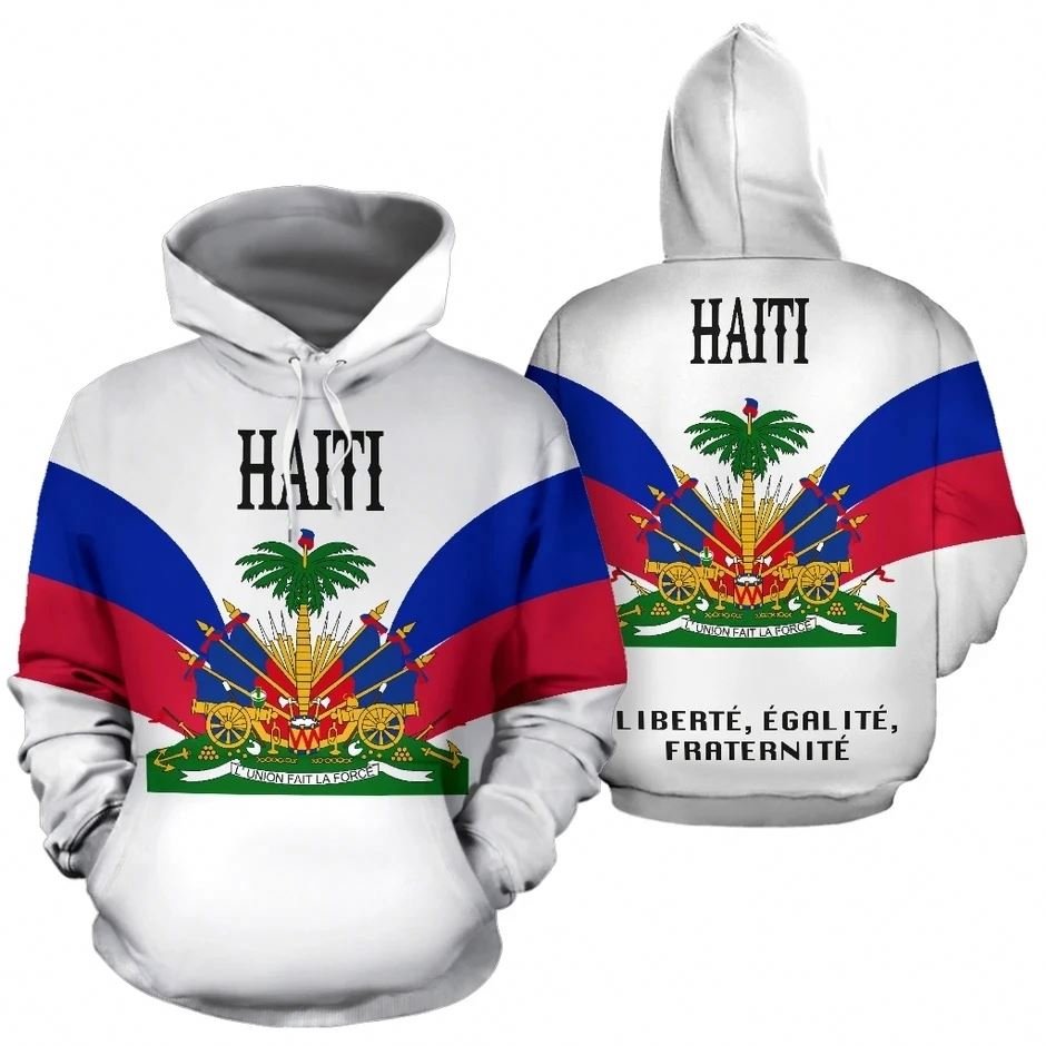 Haiti Caribbean Sea Men Fashion Hoodies Sweatshirt National Country Flag Mans Sweatshirt Hoody Long Sleeve Unisex Pullover