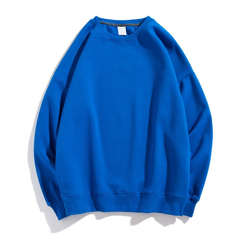 Wholesale Heavy Weight Round Neck Off Shoulder Loose Hoodie Casual Custom Blank Men's Oversize Pullover Sweatshirt