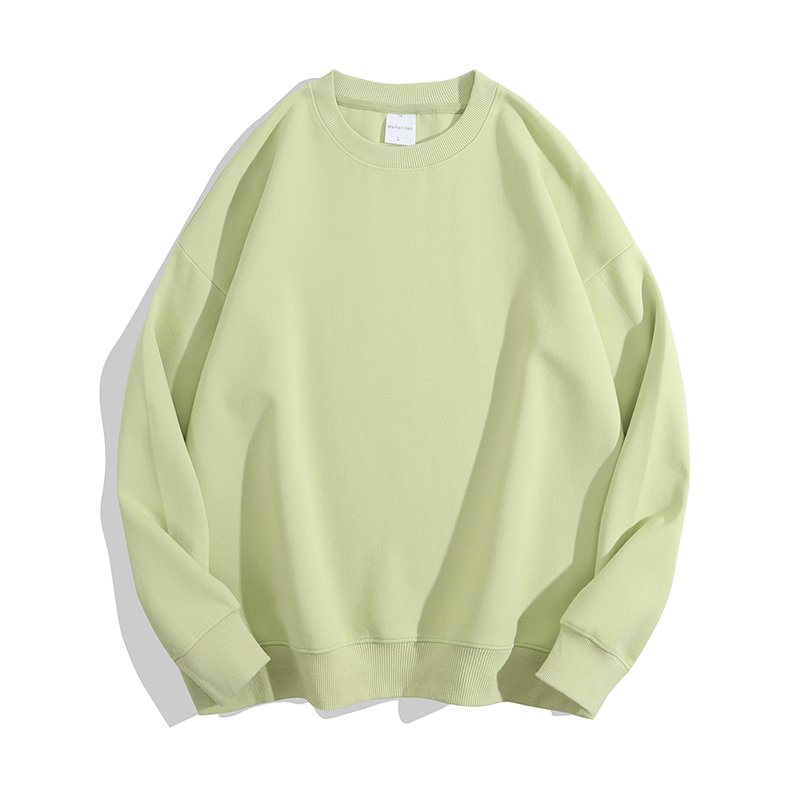 Wholesale Heavy Weight Round Neck Off Shoulder Loose Hoodie Casual Custom Blank Men's Oversize Pullover Sweatshirt