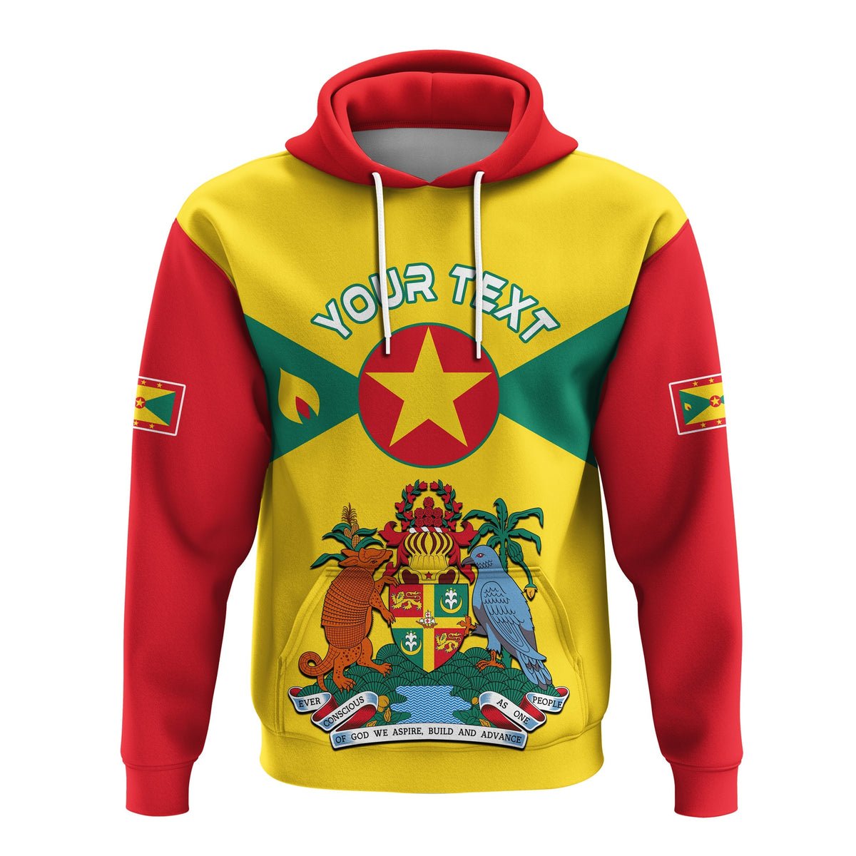 Customized Grenada Flag Men's Hoodies Grenadian Hooded Hoodie Pullover Hoodies Plus Size Sweatshirts Clothing Wholesale