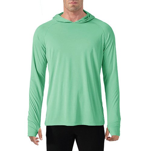 Manufacturers for Customs Clothes Wholesale Long Sleeve 100% Polyester Fishing Shirt with Hoodie Mens