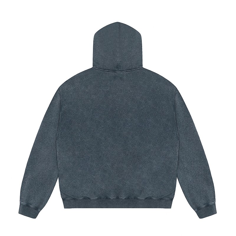 Wholesale High Quality Heavyweight 400G 100% Cotton Oversized Vintage Sand Wash Distress Saint Tears Men's Hoodies&Sweatshirts