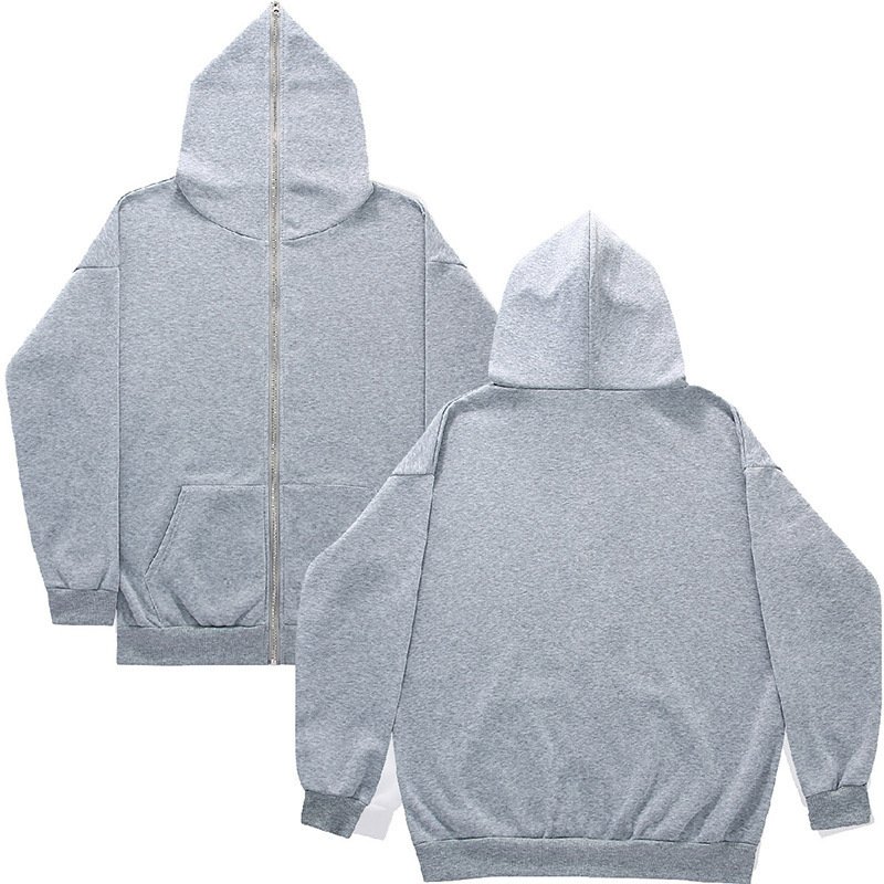 Solid Color Men's Sweater Supply All Zipper Hooded Sweatshirt Blank Zipper Hooded Men's Hoodie And Sweatshirts