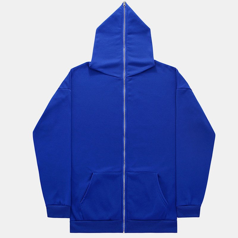 Solid Color Men's Sweater Supply All Zipper Hooded Sweatshirt Blank Zipper Hooded Men's Hoodie And Sweatshirts