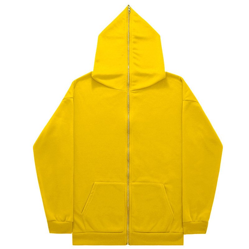 Solid Color Men's Sweater Supply All Zipper Hooded Sweatshirt Blank Zipper Hooded Men's Hoodie And Sweatshirts