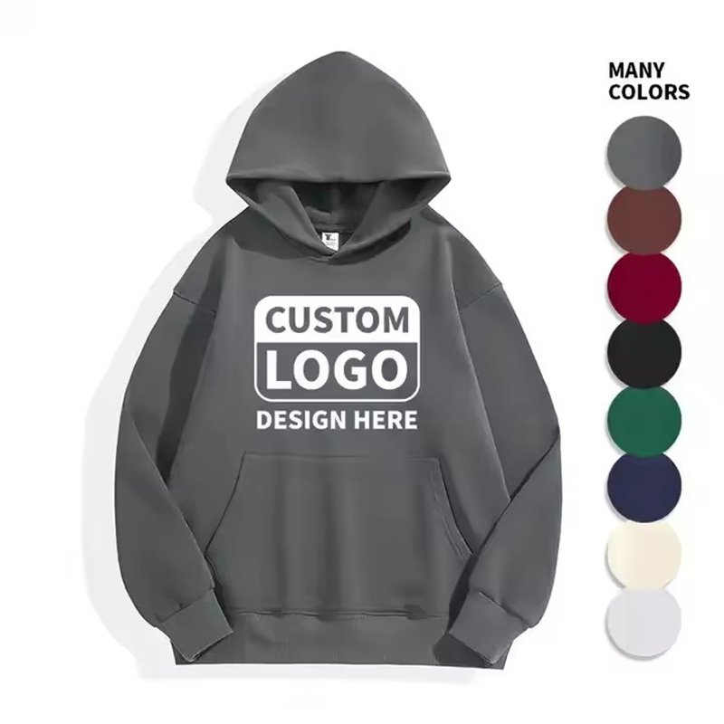 Wholesale High Quality 500 Gsm Cotton Fleece Pullover Hoodie Oversized Blank Hooded Sweatshirt