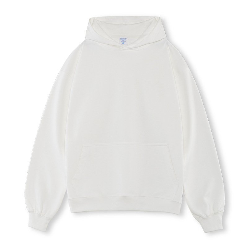 450gsm Heavyweight Men's Hoodie Cotton Custom Print Embroidered Oversized Pull Over Stringless Plain Thick Hoodies Men No String