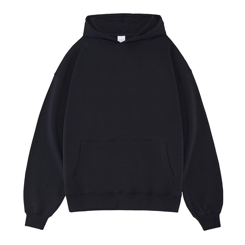 450gsm Heavyweight Men's Hoodie Cotton Custom Print Embroidered Oversized Pull Over Stringless Plain Thick Hoodies Men No String