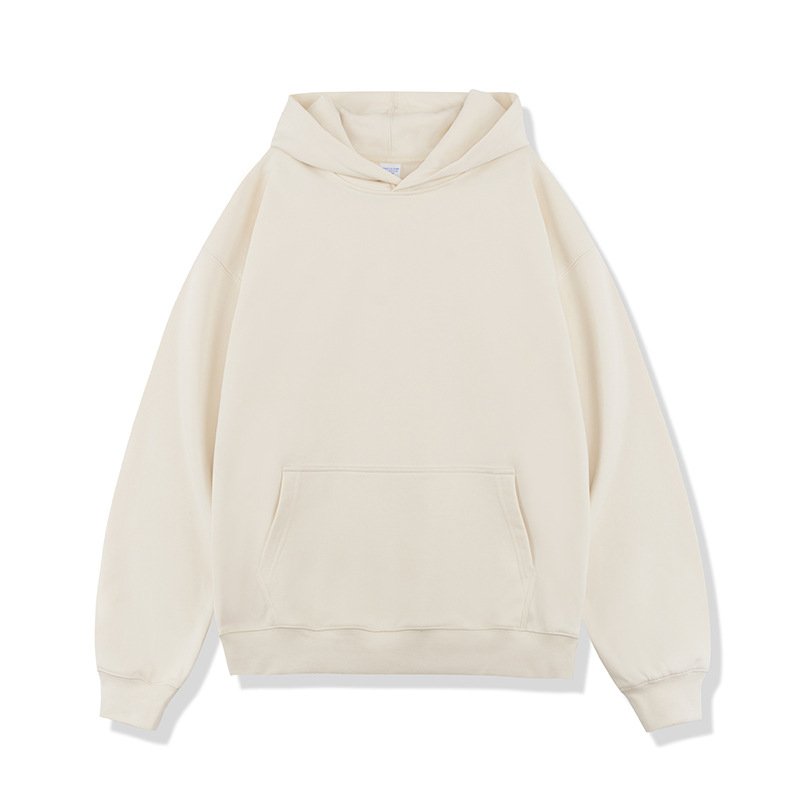 450gsm Heavyweight Men's Hoodie Cotton Custom Print Embroidered Oversized Pull Over Stringless Plain Thick Hoodies Men No String