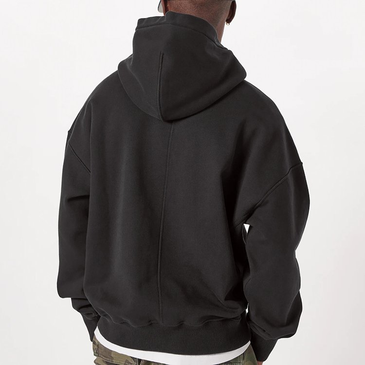 drop shoulder men's custom logo printed hoodies high quality oversize pullover hooded sweatshirts heavy weight hoodie