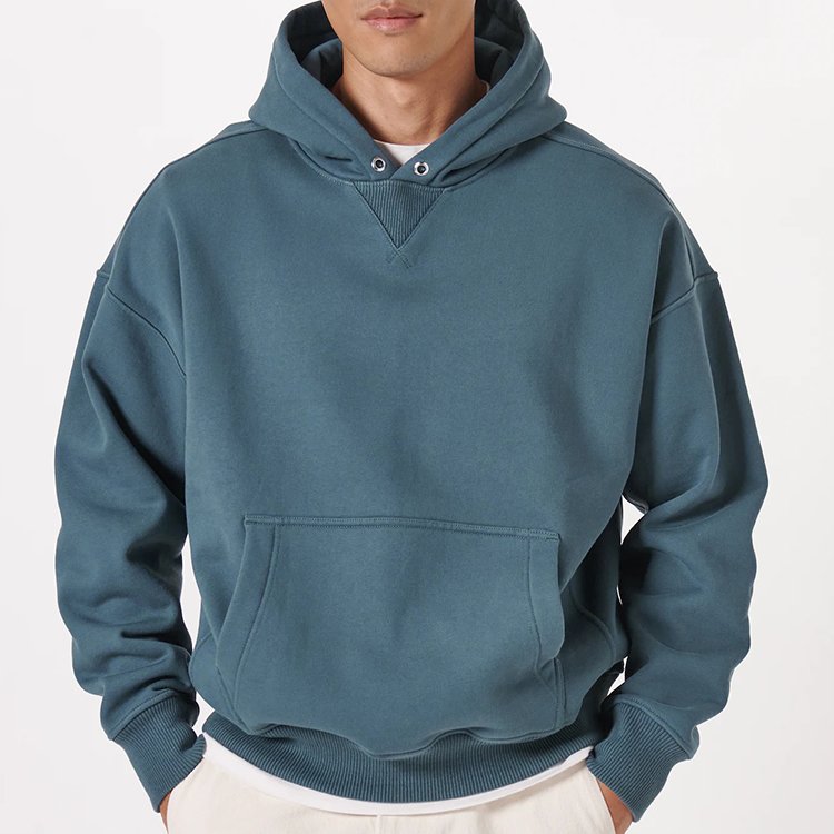 drop shoulder men's custom logo printed hoodies high quality oversize pullover hooded sweatshirts heavy weight hoodie