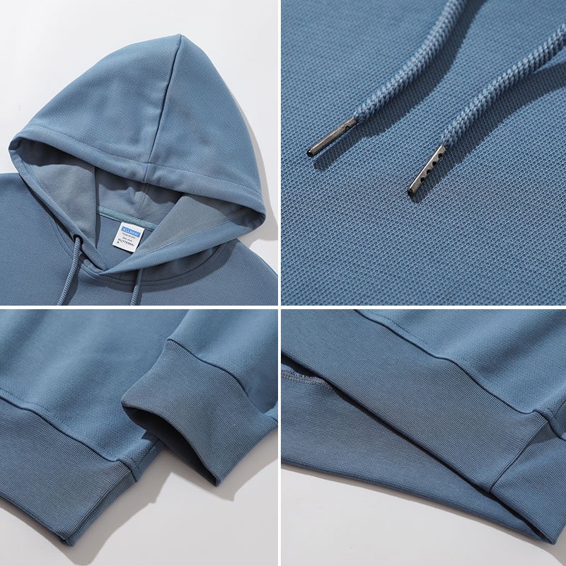 OEM 310gsm high quality plain white pullover sweatshirts oversized drop shoulder blank fleece hoodies for men