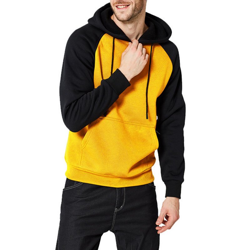 Men's Sports Hoodie Running Long Sleeve Plain And Tow tone Sweater Training Loose Casual Hoodie