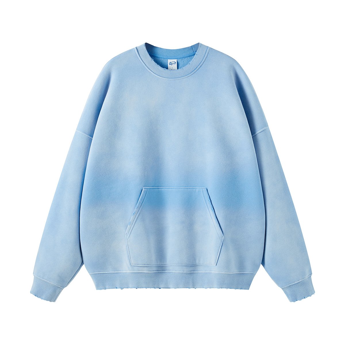 cotton vintage acid wash distressed hoodie spray dyeing blank man's acid wash hoodies sweatshirts
